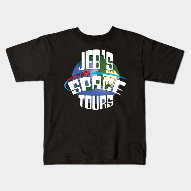 Jeb's Space Tours Kids T-Shirt by BeSmartFightDirty